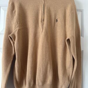 Polo by Ralph Lauren Camel Half-Zip Pullover Sweater